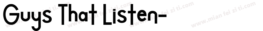 Guys That Listen字体转换
